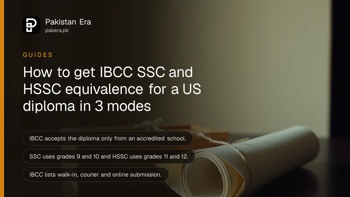A rolled paper tube tied with string and a wooden box on a dark table, for a guide on IBCC equivalence for the US High School Diploma
