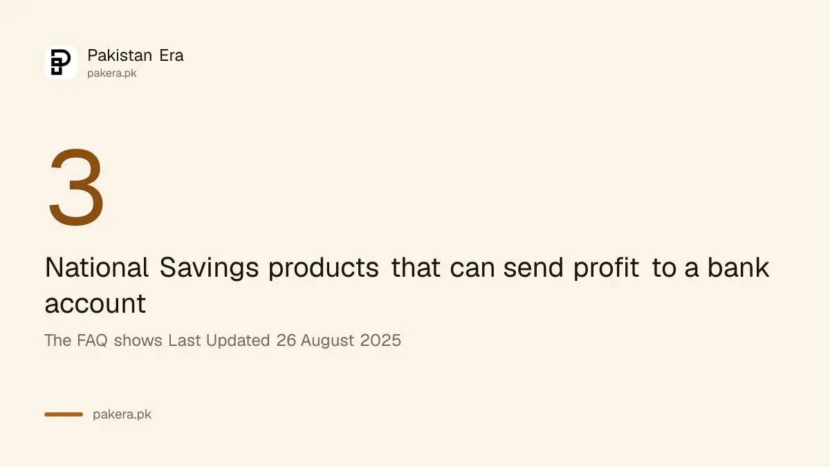 Three National Savings products can send profit to a bank account