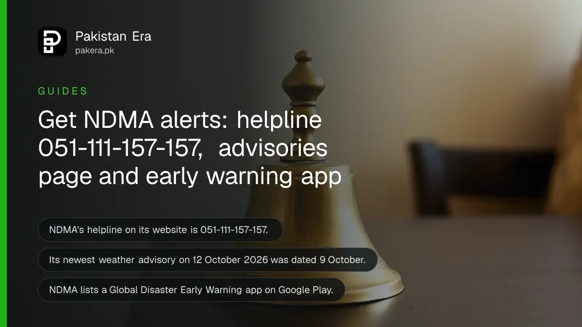 A brass bell on a dark wooden table, for a guide to NDMA alerts and helplines