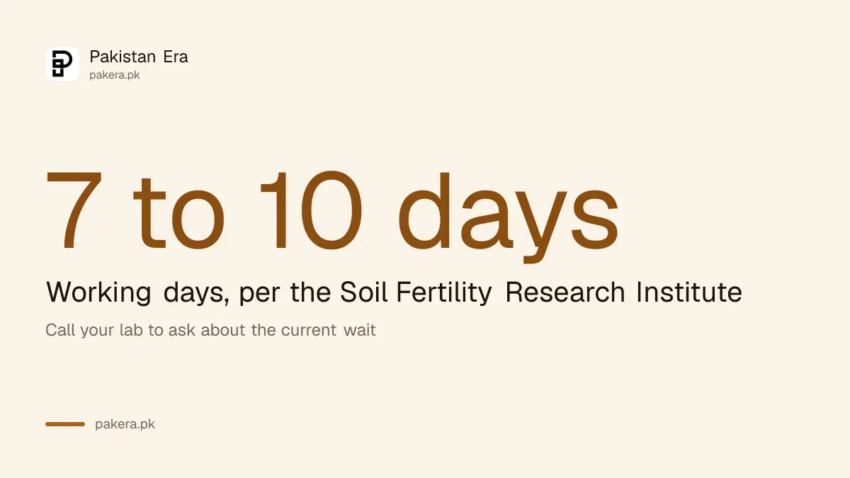 A Punjab soil test report usually takes 7 to 10 working days