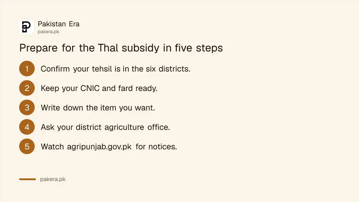 Five steps to prepare for the Thal farm subsidy project in Punjab