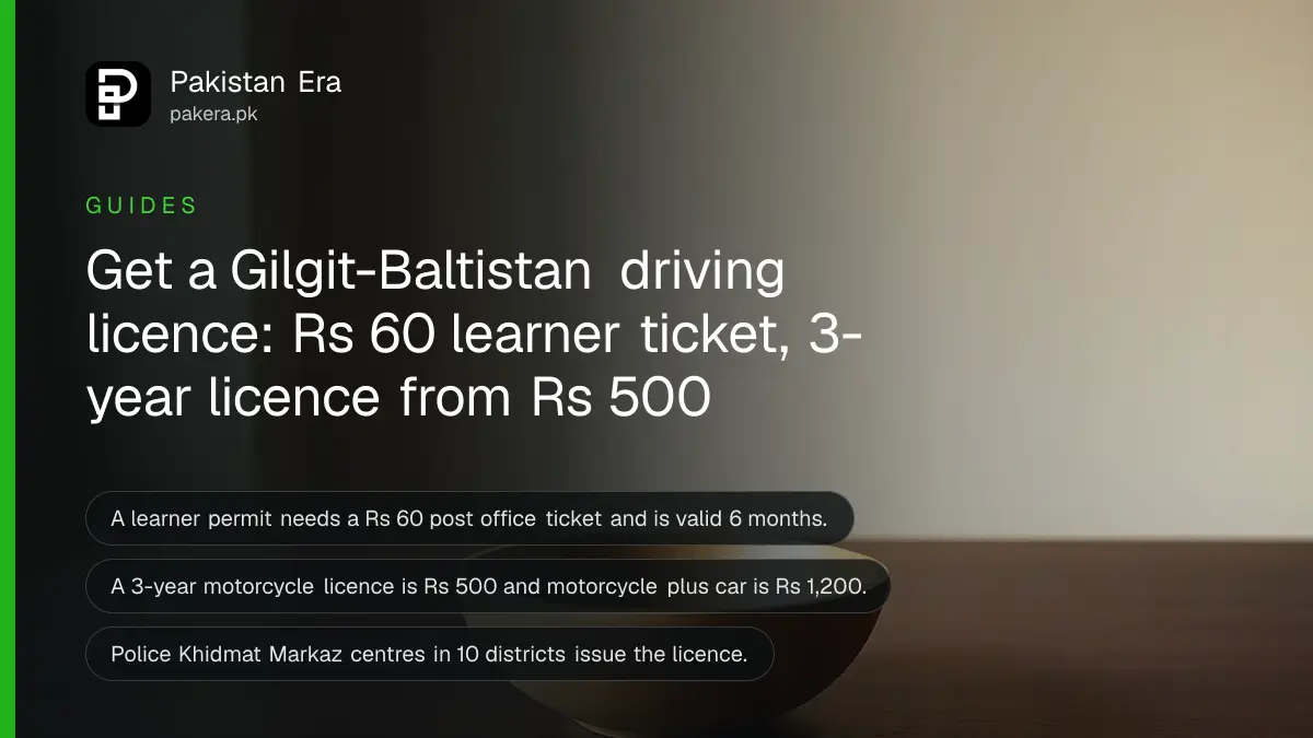 An empty wooden bowl on a dark wooden table, for an article on gilgit baltistan driving licence