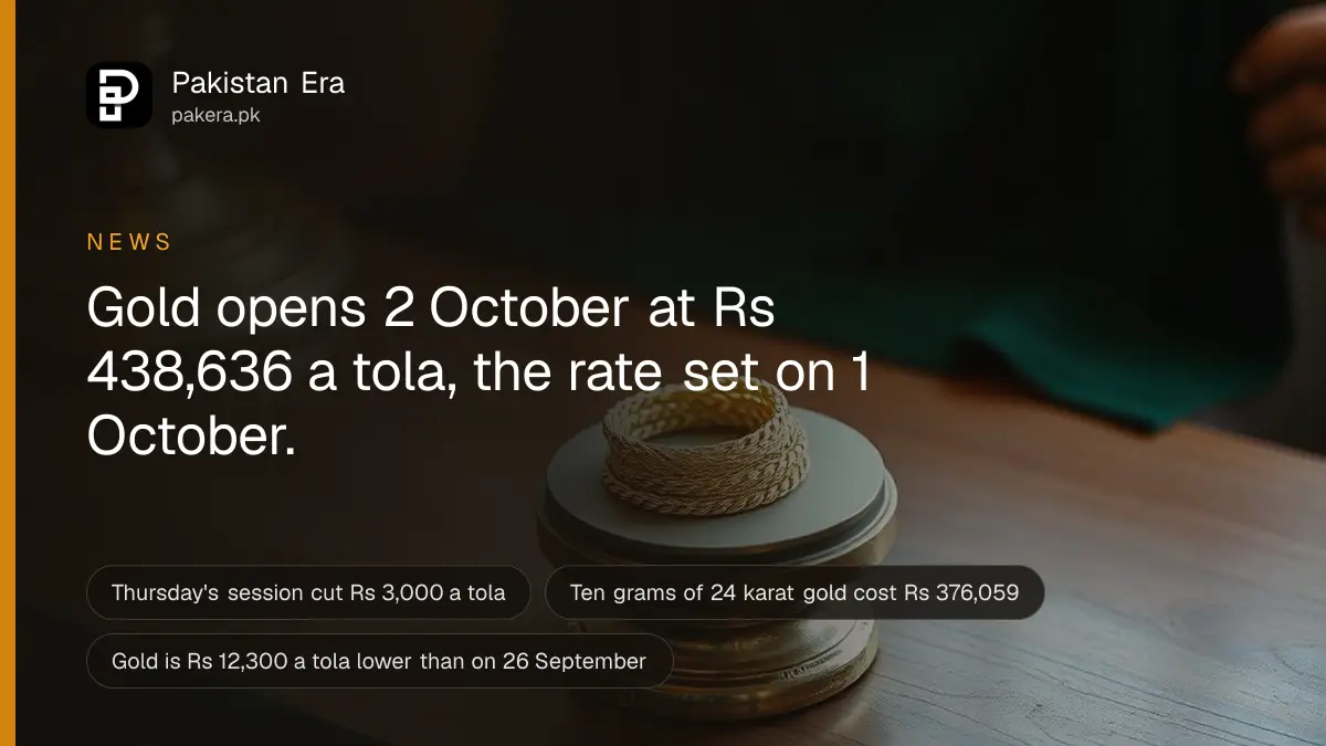 A gold chain coiled on a small brass weighing scale on a wooden counter in a Karachi jewellery shop