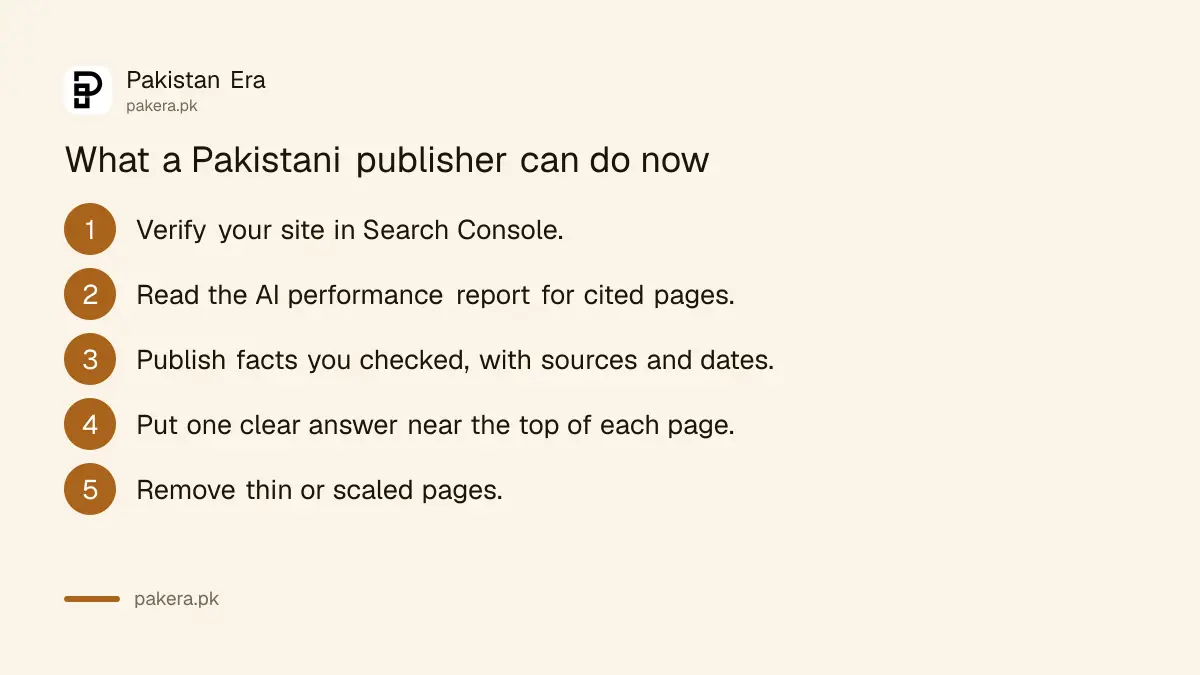 Five steps a Pakistani publisher can take while Google's AI contribution pilot is invite only
