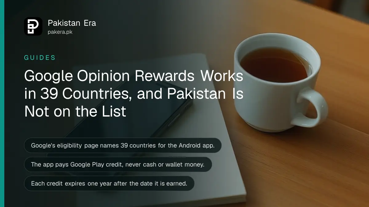 A smartphone, a notebook and a cup of tea on a wooden table