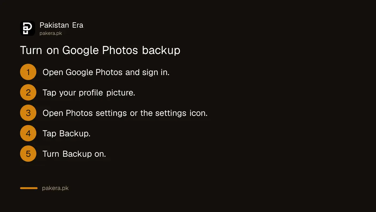 Steps to turn on Google Photos backup on Android and iPhone