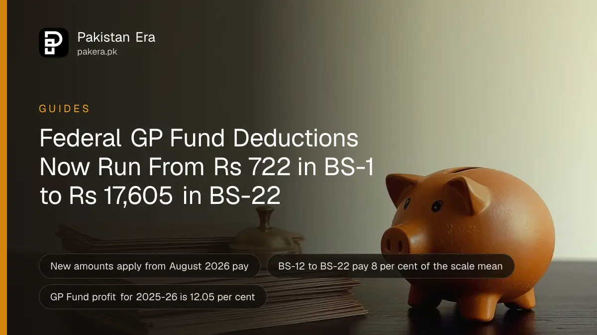 A clay piggy bank beside plain brown envelopes and a brass desk bell on a wooden table