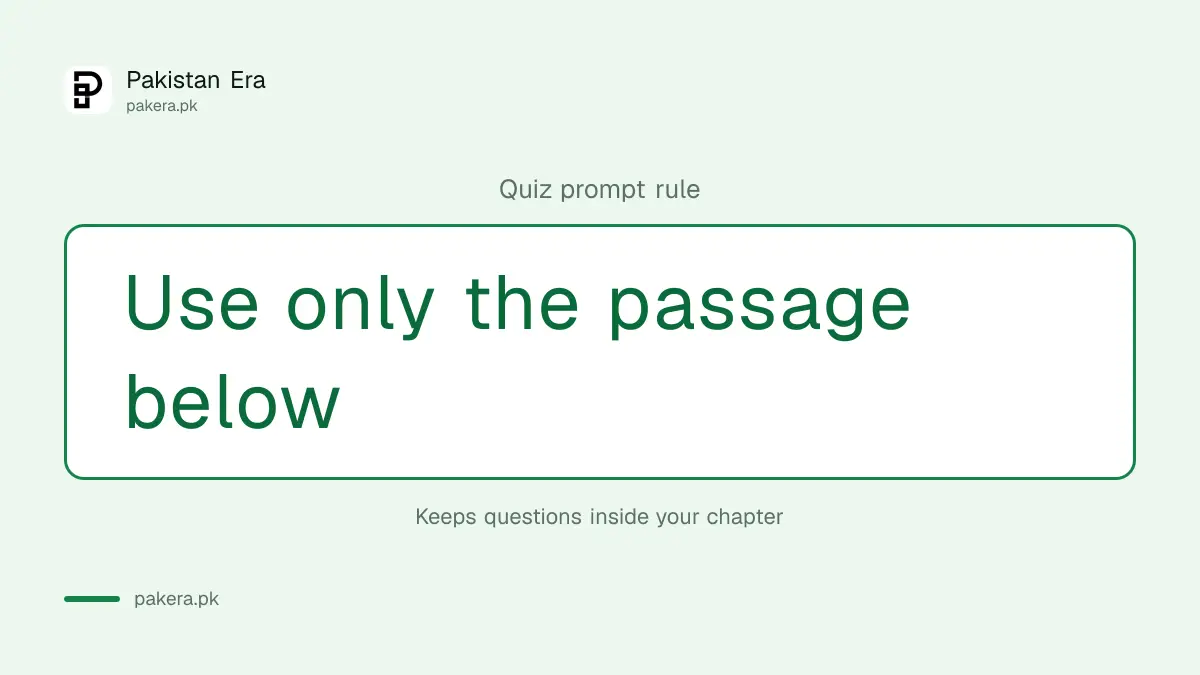 Quiz prompt rule: Use only the passage below