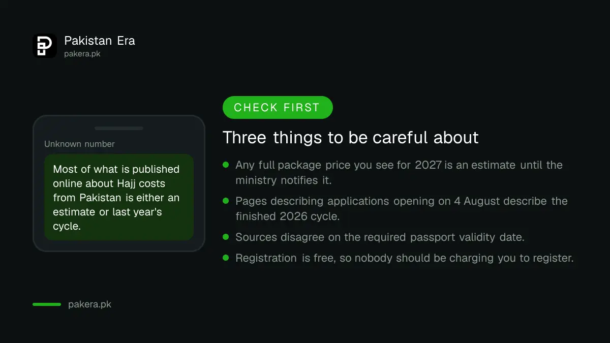 Three things to check before registering for Hajj from Pakistan