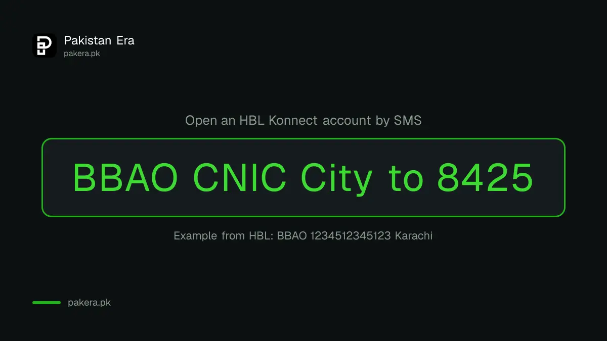 Four ways to open an HBL Konnect account in Pakistan