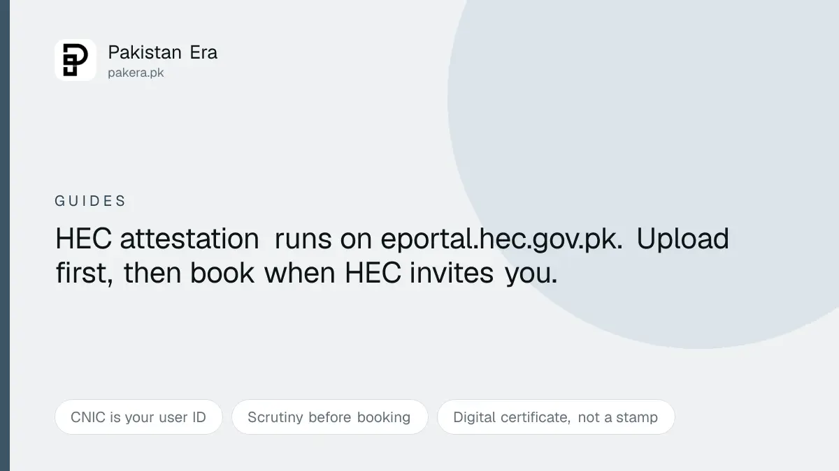 HEC degree attestation through the online portal in Pakistan