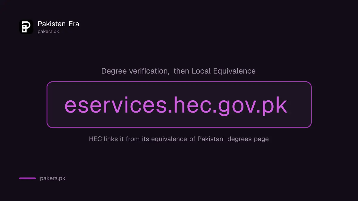 Where to verify an HEC local equivalence letter online