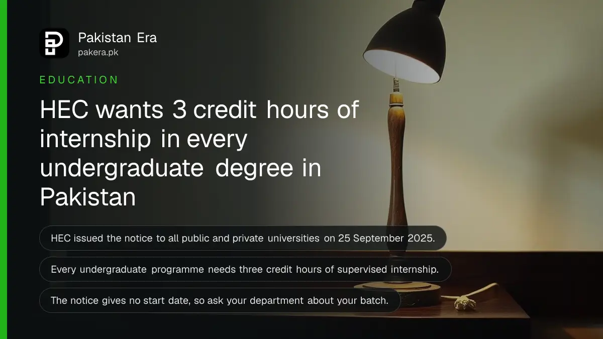 A plain wooden desk lamp on a dark wooden table, for a guide on the HEC undergraduate internship rule