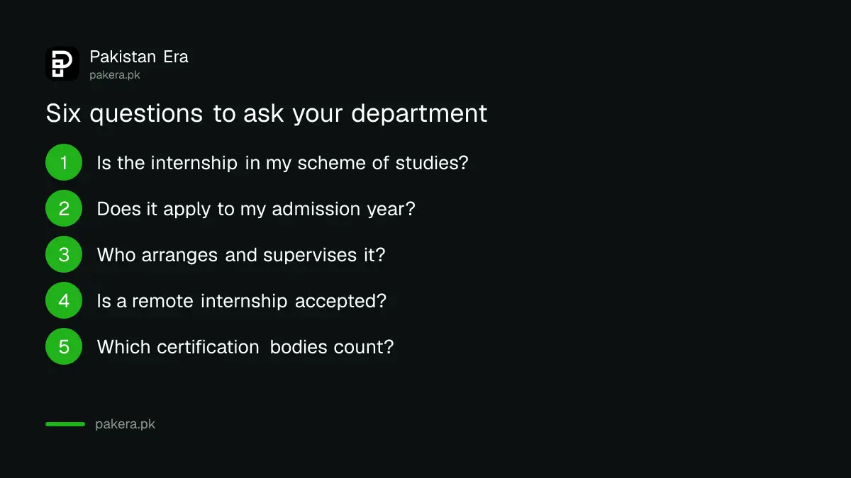 Six questions to ask your department about the HEC internship and certification notice