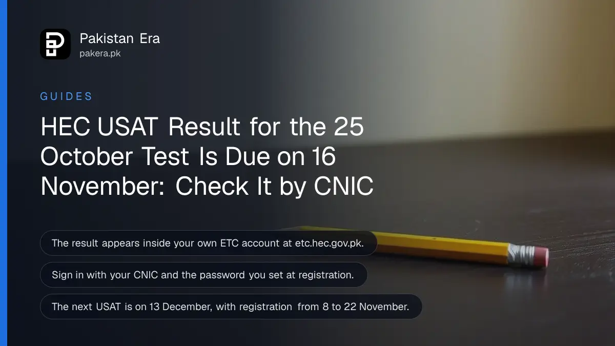 A yellow wooden pencil on a dark desk, for checking the HEC USAT result