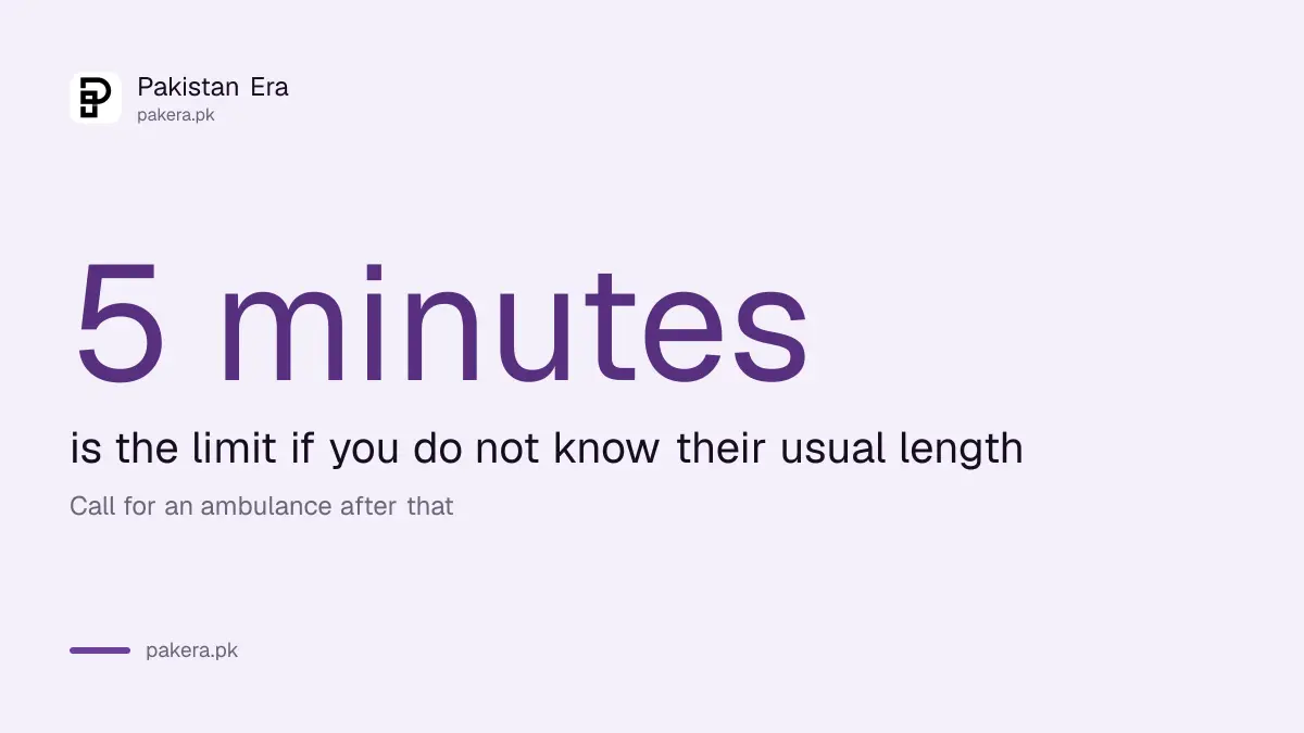 Call an ambulance when a seizure lasts more than 5 minutes