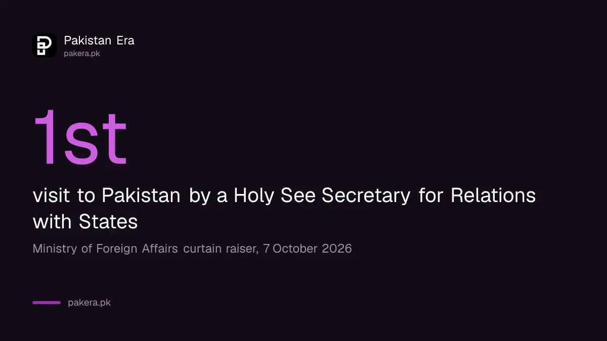 Archbishop Gallagher's trip is the first-ever visit to Pakistan by a Holy See Secretary for Relations with States