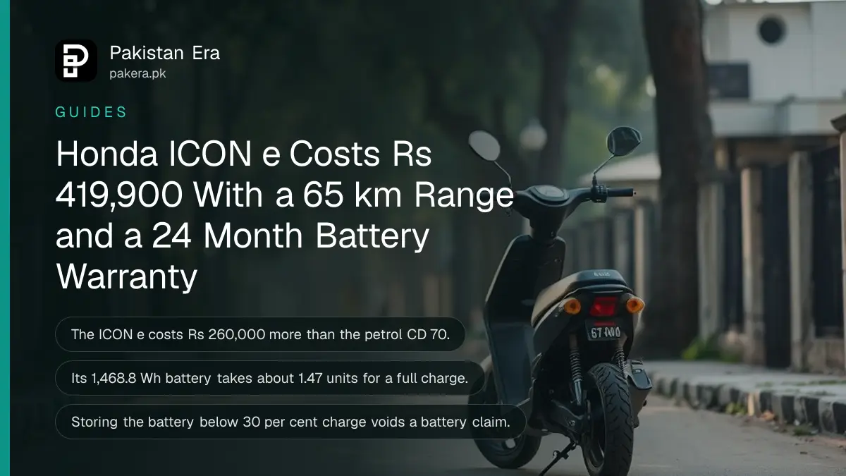 A small electric scooter parked side on in a quiet tree-lined lane in the morning