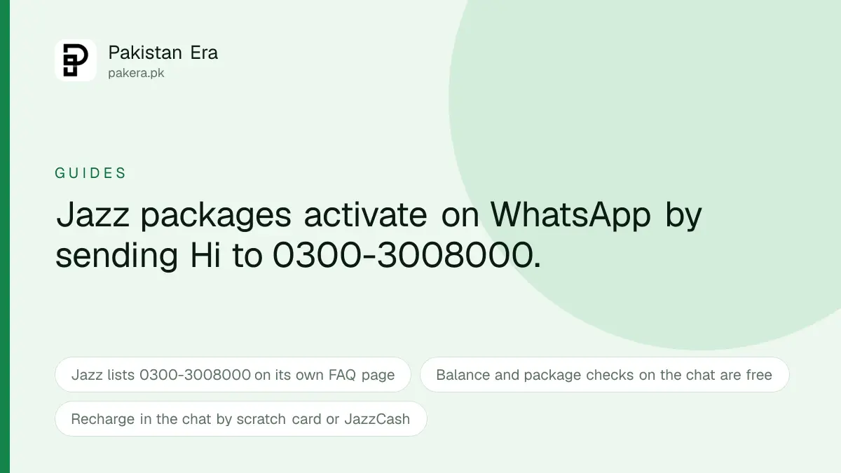 How to activate a Jazz package through WhatsApp