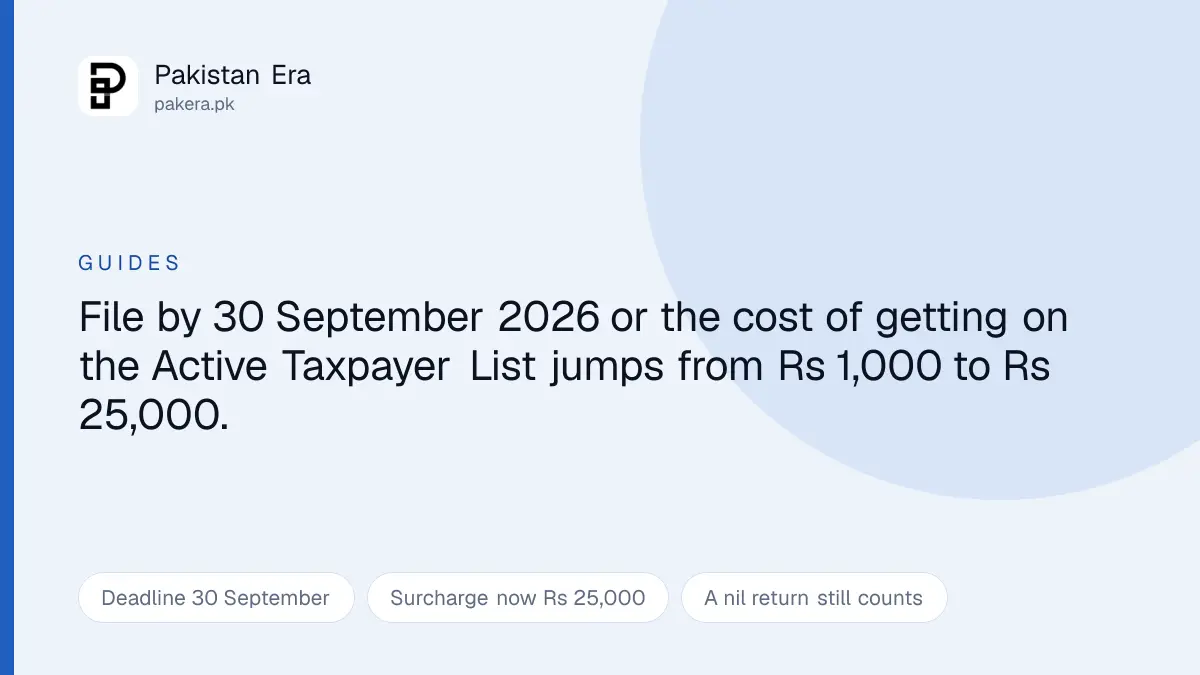 How to become a tax filer in Pakistan before the 30 September 2026 deadline