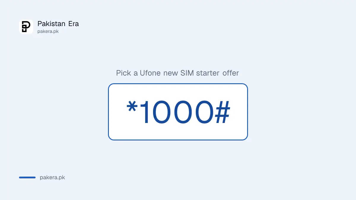 Ufone new SIM offer code *1000# for starter bundles