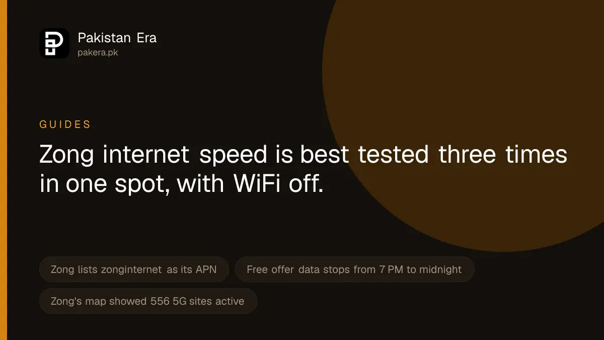 How to check your Zong internet speed
