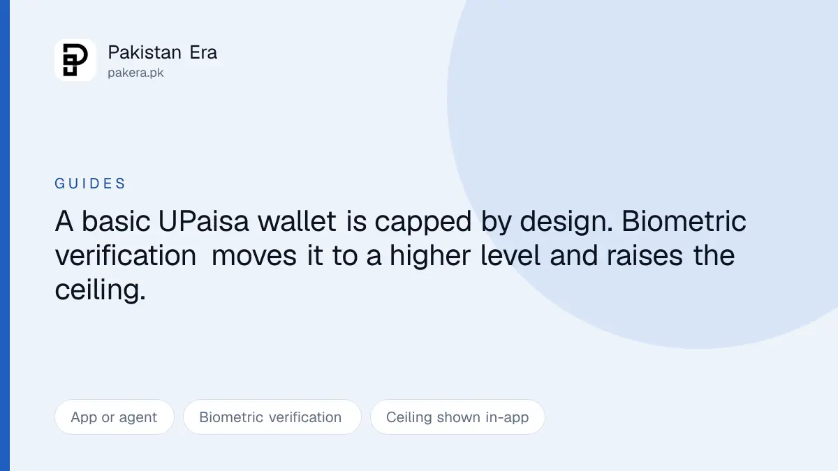 Increasing UPaisa transaction limits through biometric verification