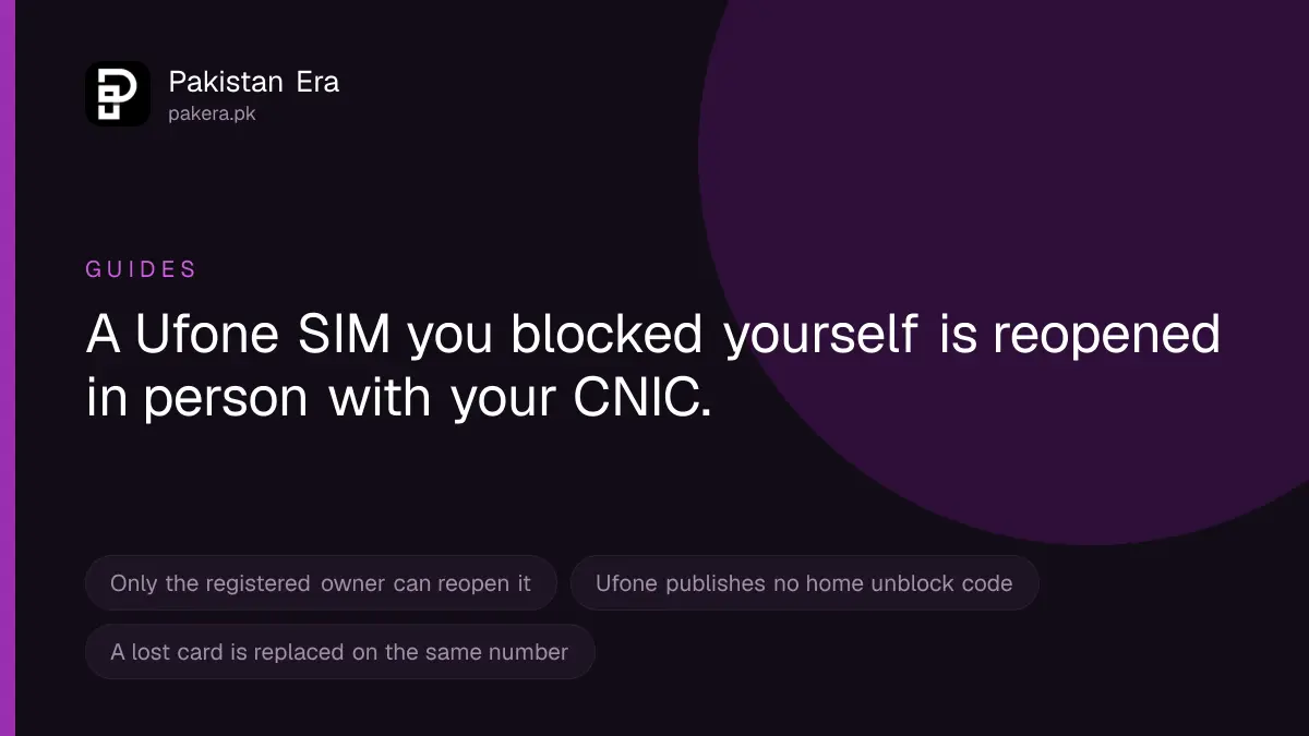 How to reactivate a self-blocked Ufone SIM