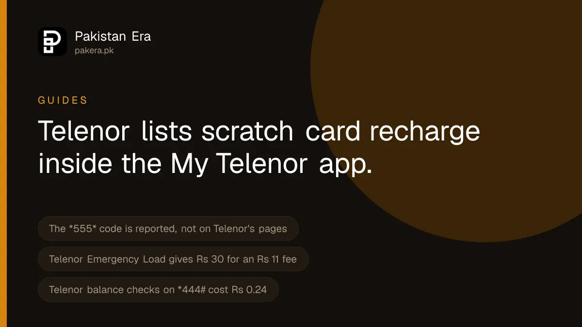 How to reload Telenor balance with a scratch card