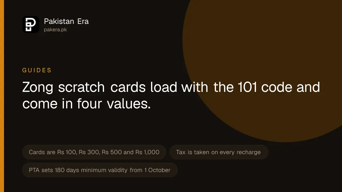 How to reload Zong balance with a scratch card