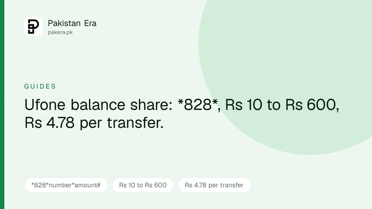 How to share balance on Ufone using the UShare code