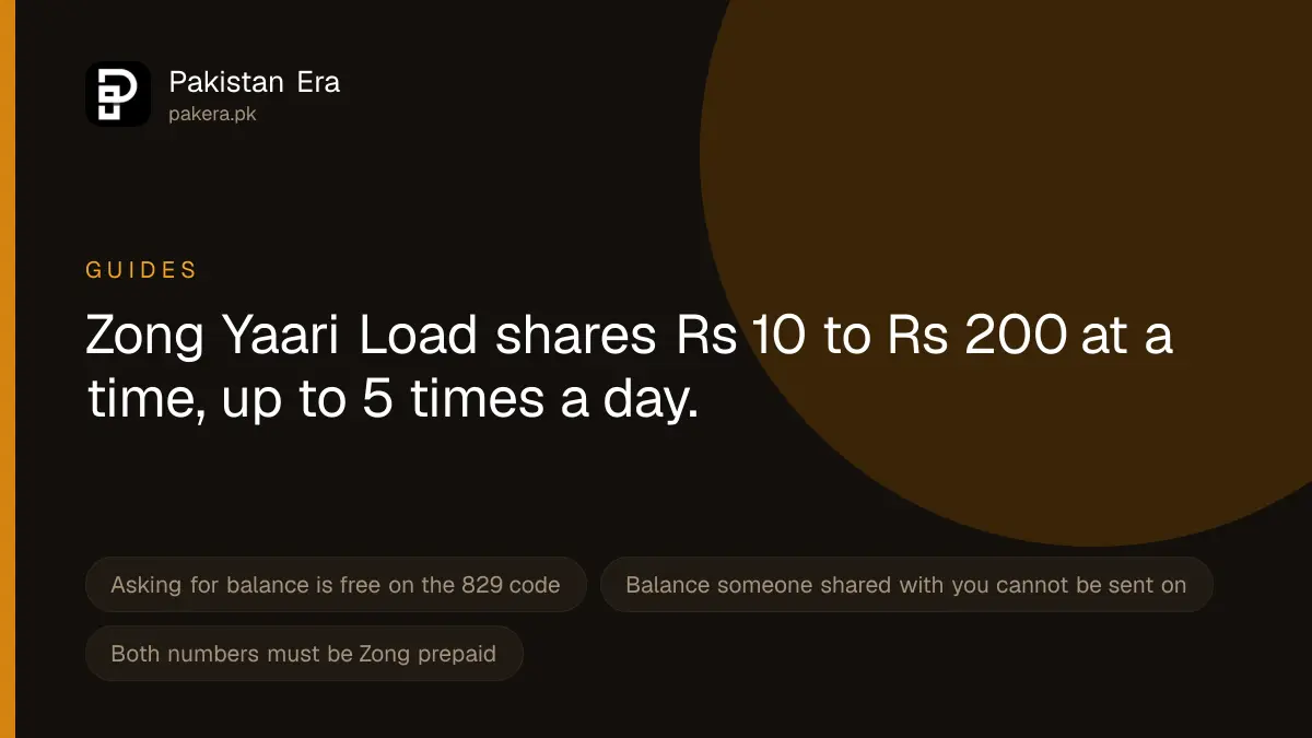 How to share balance on Zong