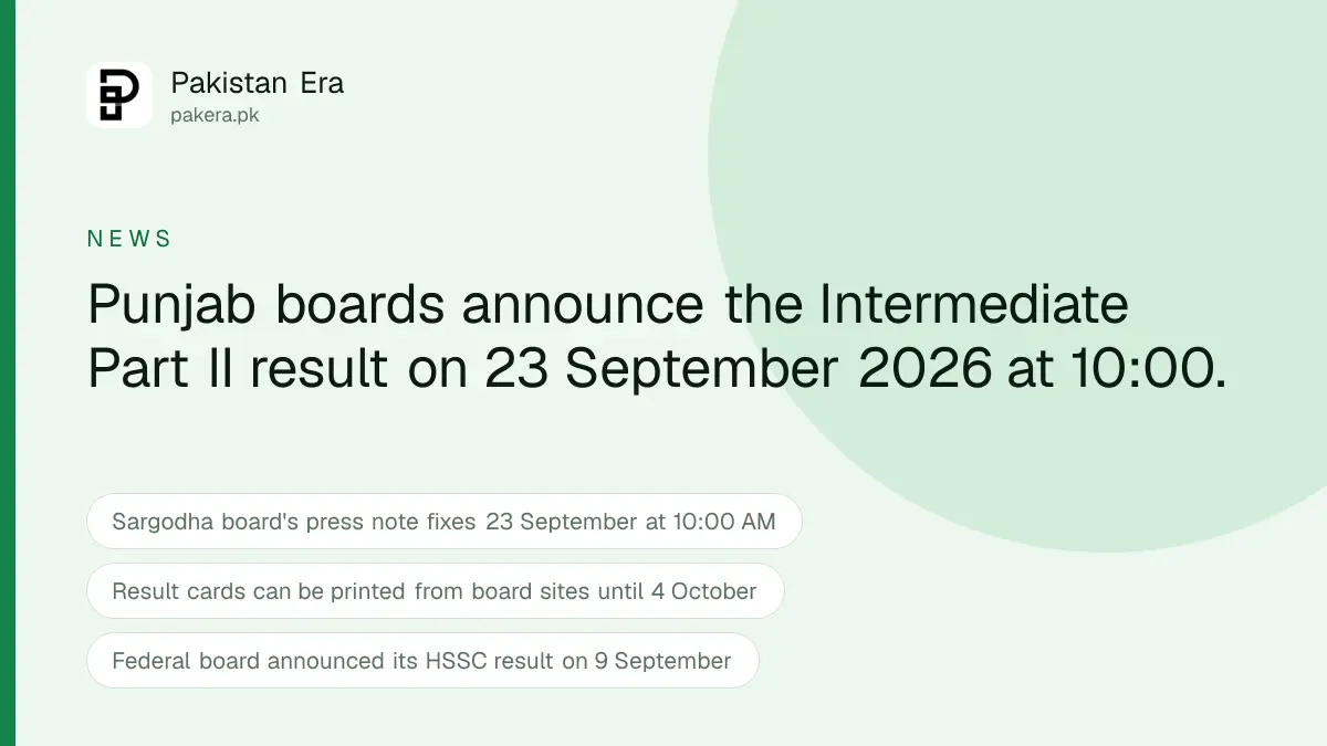 12th Class Result 2026 for Punjab Boards Comes on 23 September at 10:00