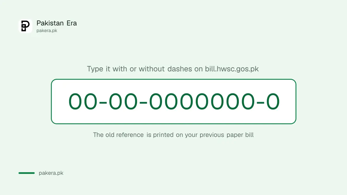 HWSC Hyderabad water bill reference number formats, old and new