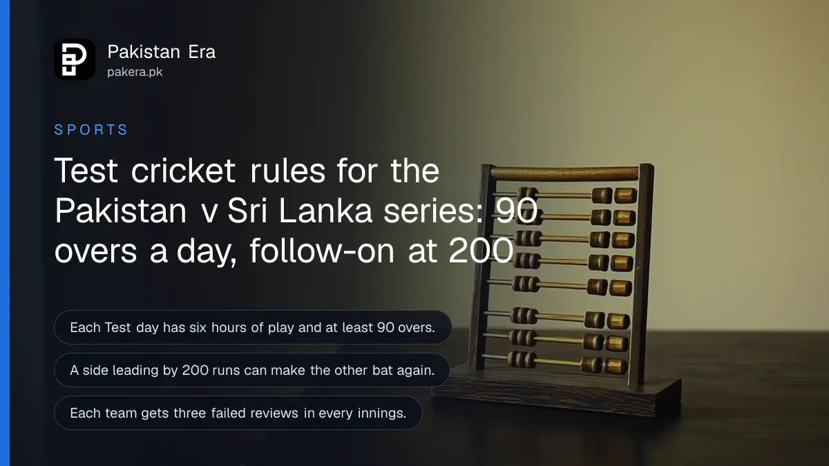 Still life of a brass abacus on a dark wooden table, for a guide to Test cricket rules in Pakistan
