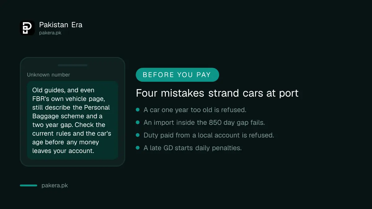 Common mistakes when importing a used car to Pakistan