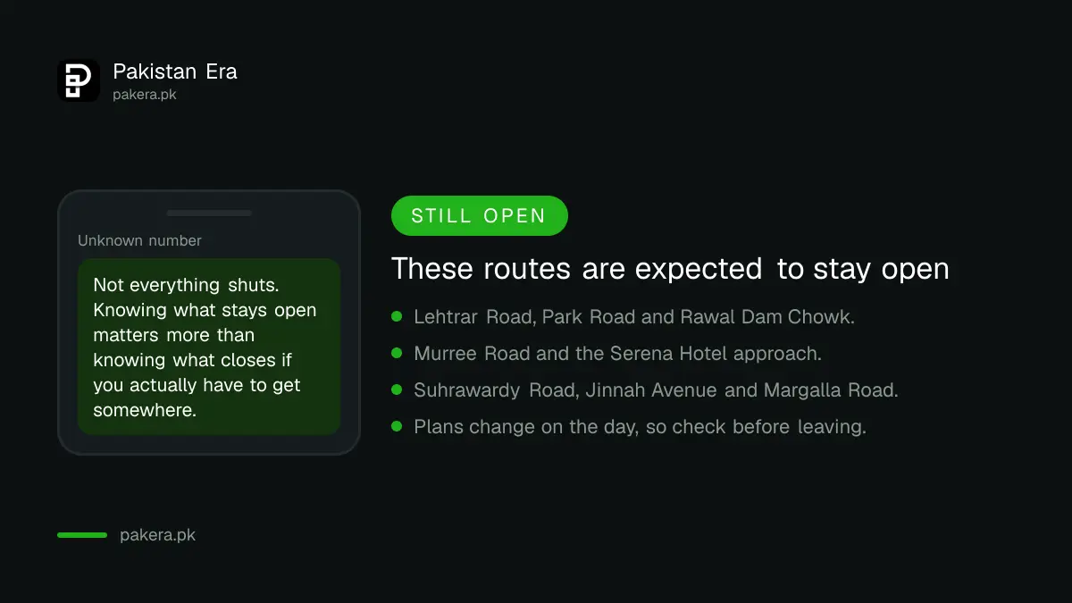 Islamabad roads expected to remain open on Independence Day