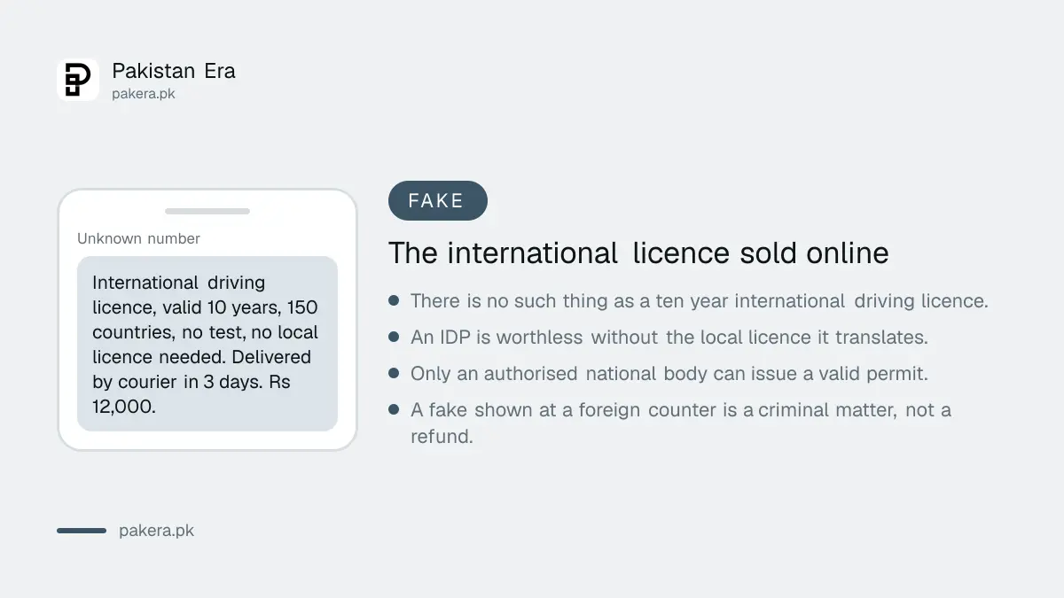 How to spot a fake international driving licence offer