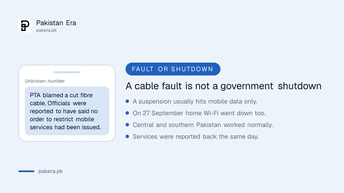 How to tell a cable fault from a government internet suspension