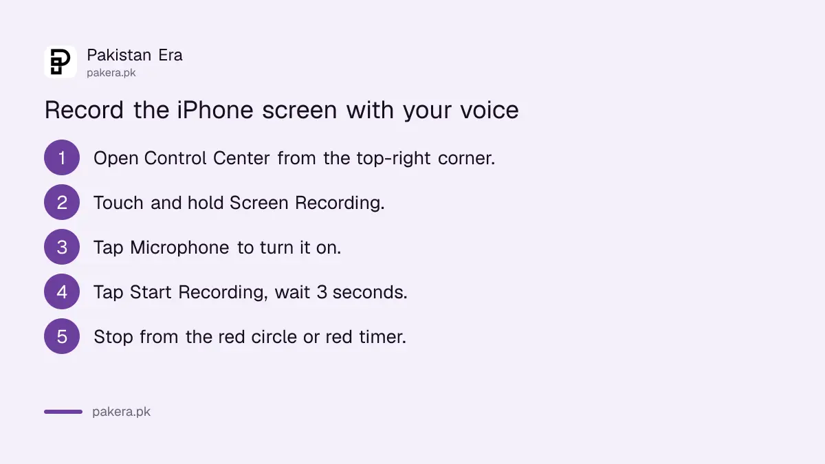 Six steps to record the iPhone screen with microphone sound