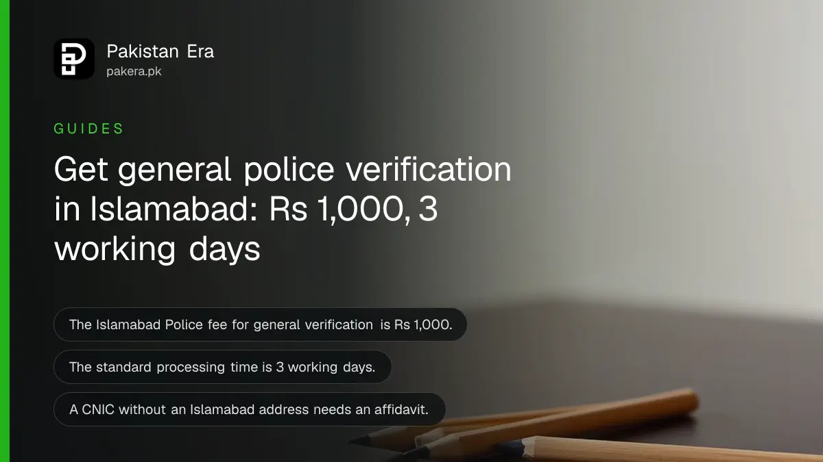 Two wooden pencils on a dark wooden table, for an article on islamabad police verification