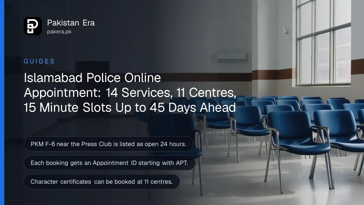 An empty government office waiting hall with rows of blue chairs, bright and clean in morning light
