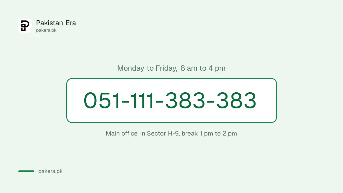 Islamabad Excise helpline 051-111-383-383 and office hours