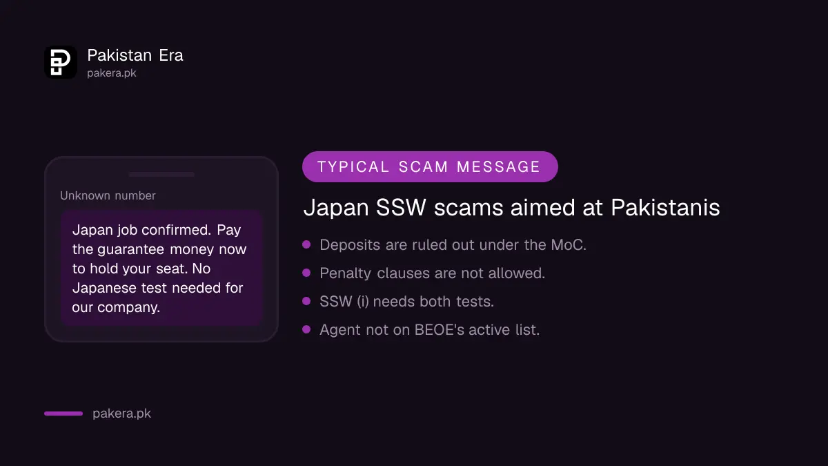 Warning signs of a Japan SSW job scam aimed at Pakistanis