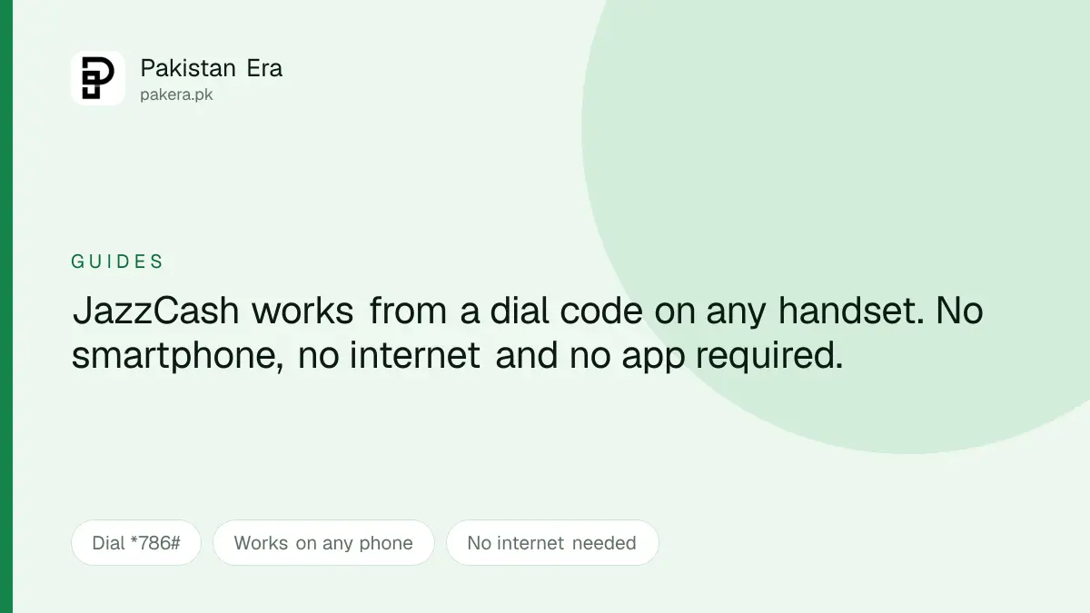 Sending money on JazzCash without the app using a dial code