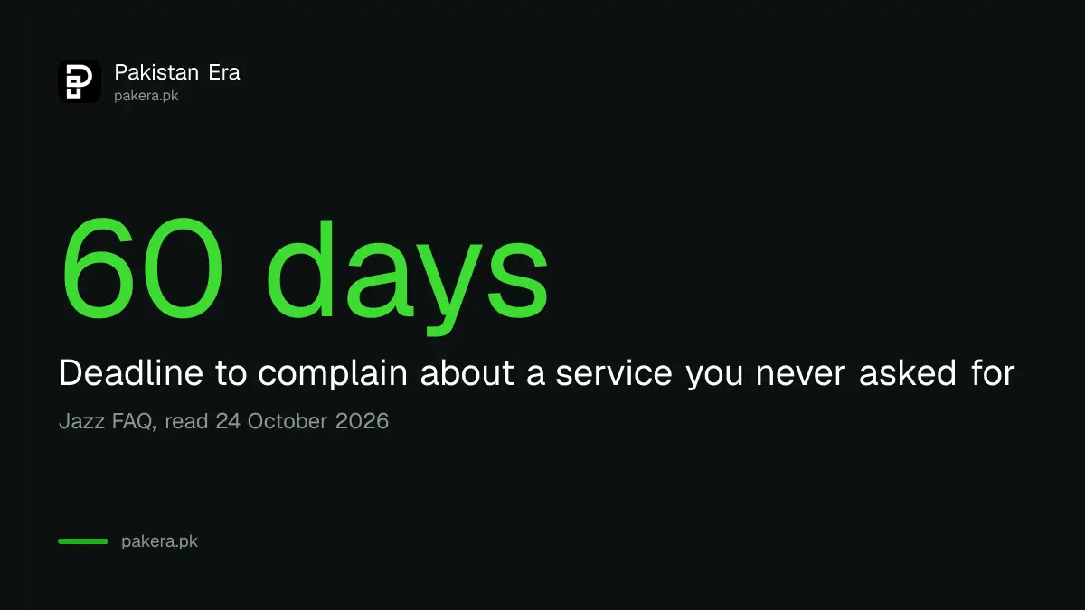 Jazz complaint deadline of 60 days for a service activated without consent