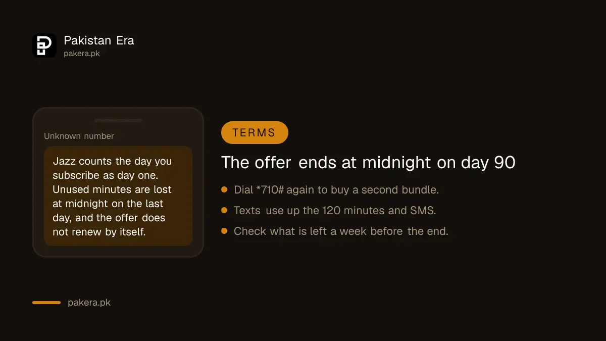 Key terms of the Jazz Voice Infinity Offer including no auto renewal and midnight expiry