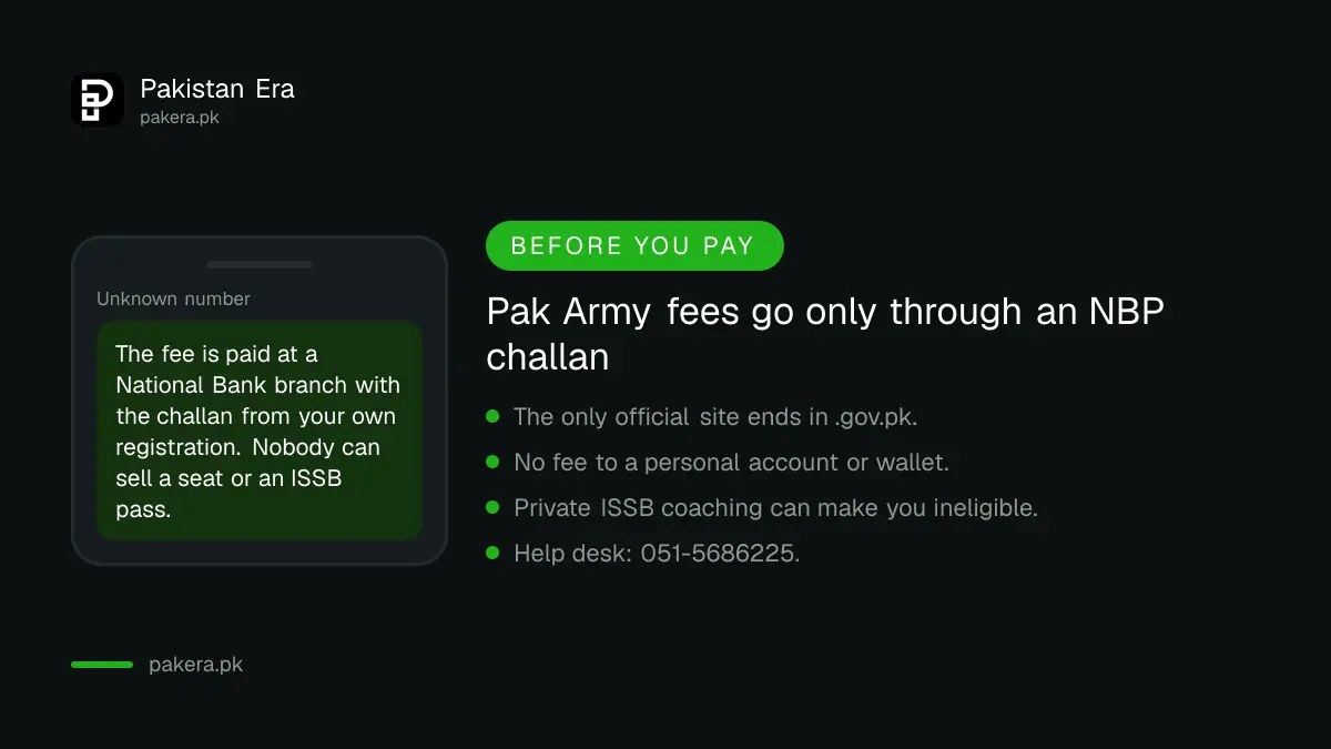 Warning signs of fake Pak Army recruitment websites and agents