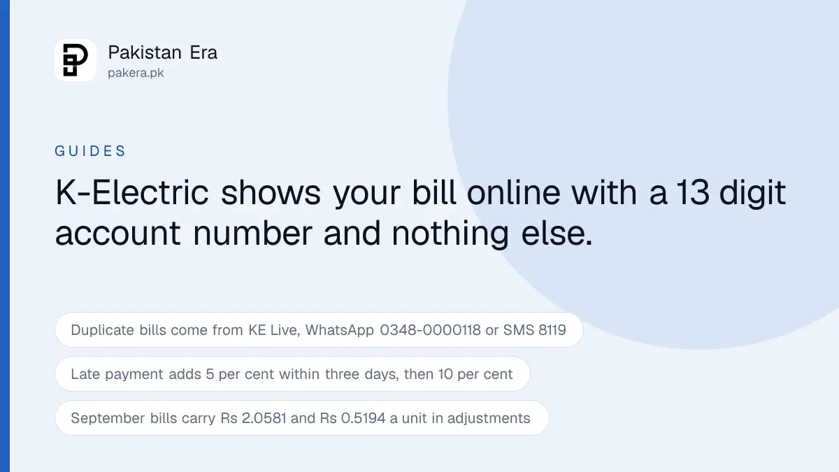 K-Electric Bill Check Online: Number, Duplicate Bill, September Lines