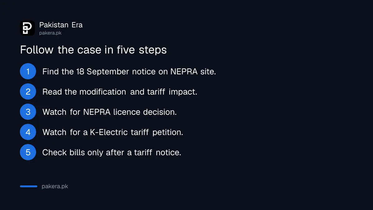 Five steps to follow K-Electric's BQPS III local gas licence modification at NEPRA